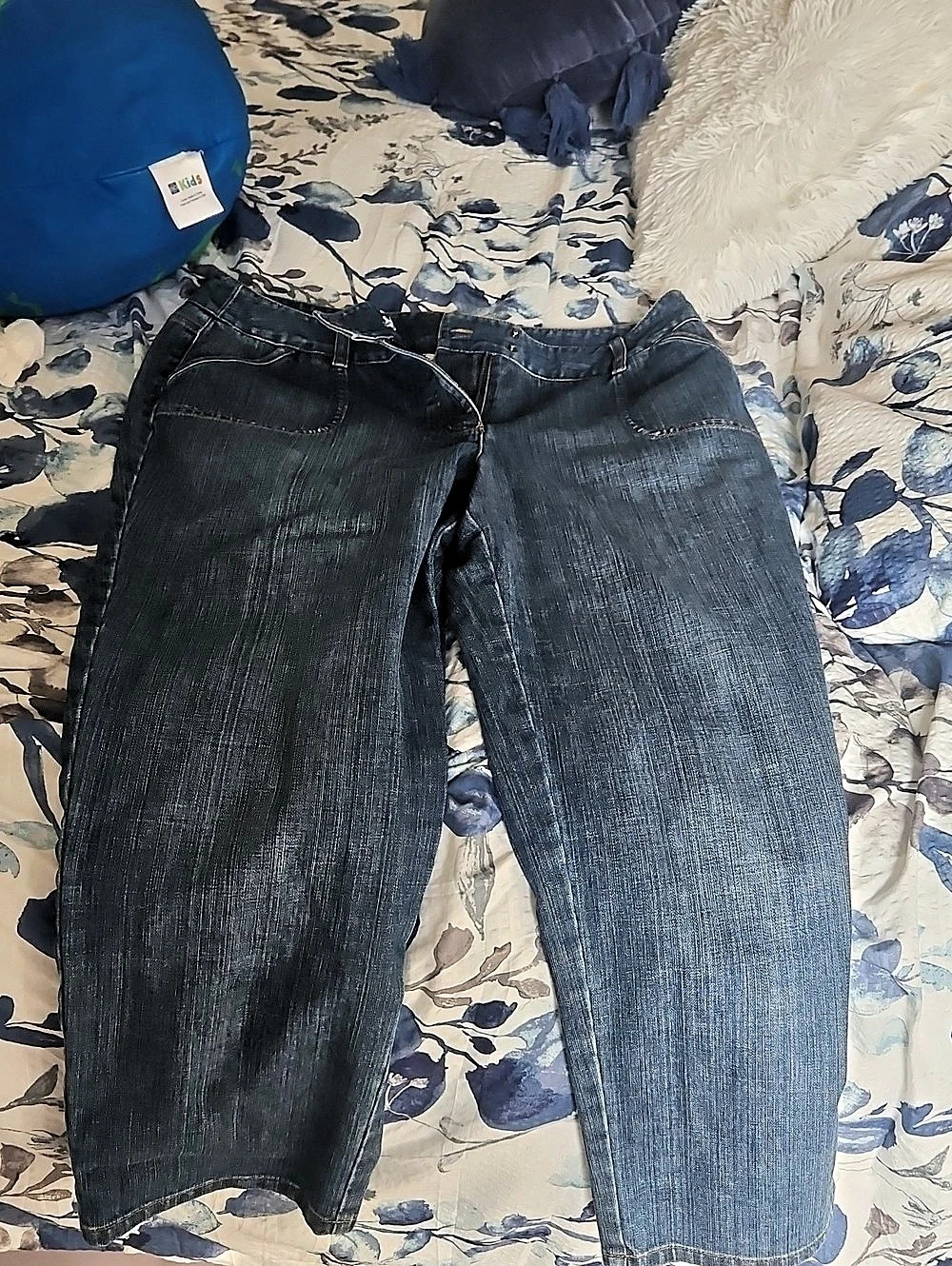 Talbots Straight Leg Jeans in Blue Waist 14